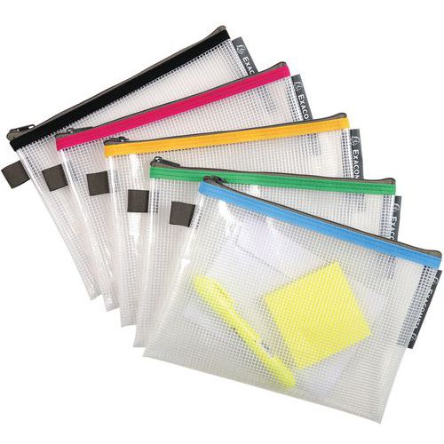 Soft plastic zip pouch - Exacompta
