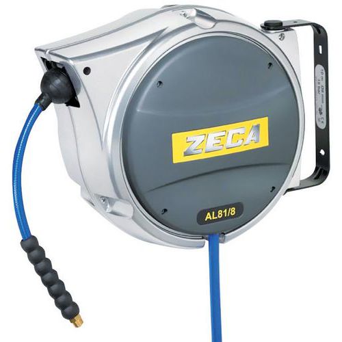 Zeca aluminium hose reel for compressed air & water, 10m