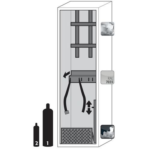 G-ULTIMATE-90 cabinet - 1 x 50 l - Comfort - 598 mm - asecos