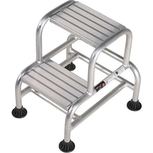 Aluminium Anti-slip Step Stool/Ladder - 1-4 Treads - Extra Wide Steps