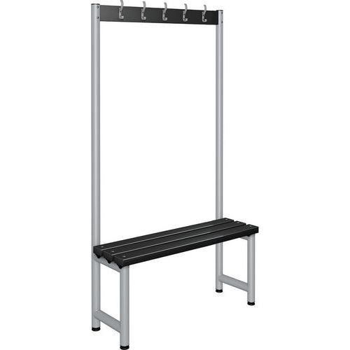 Junior School Polymer Cloakroom Bench - 1-Sided Coat Rack - 5-10 Hooks