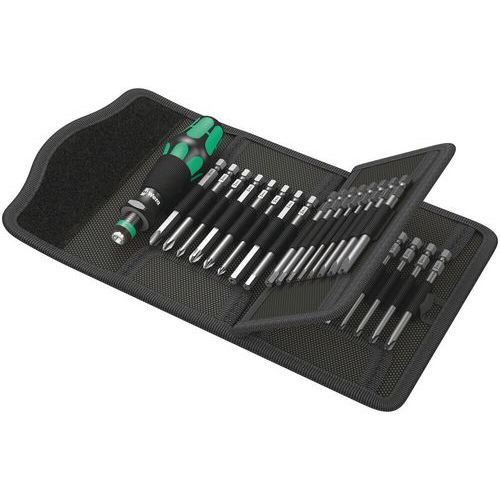 Bit holder set with 33-piece bits and pouch - KK 62 - Wera