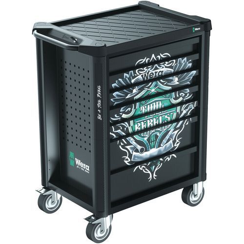 Workshop trolley with foam module, 78 pieces - 9700 - Wera
