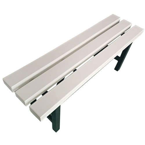 White PVC bench - To be assembled - Manutan