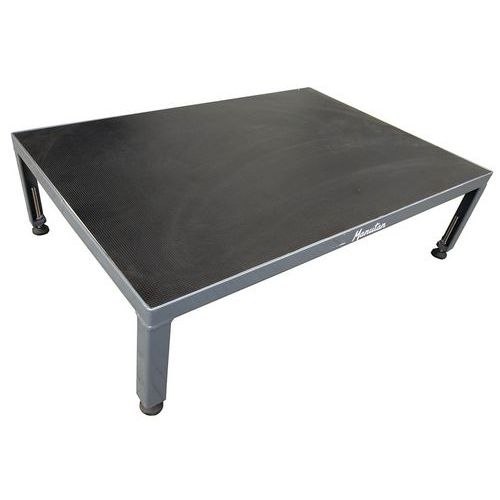 Adjustable Steel Step Stool - 3 Heights - Anti-slip Coat - Manutan Expert