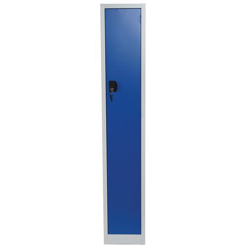 Tall Metal Storage Locker - Hat Shelf & 2 Hooks - Manutan Expert Tall Metal Storage Locker - Hat Shelf & 2 Hooks - Manutan Expert