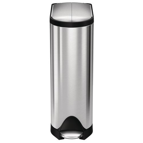 Brushed Steel Butterfly Pedal Bin for Waste Management and Recycling