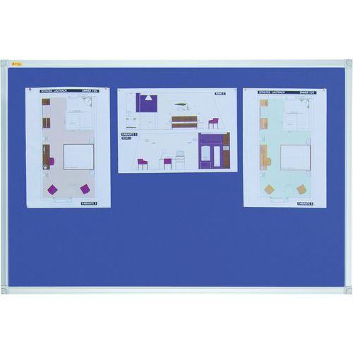 Felt Notice Pin Board With Mounting Kit - Various Colours - X-tra!Line