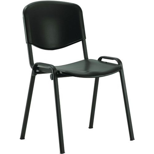 Meeting/Conference Office Chair - Stackable - Plastic/Fabric/Mesh -ISO