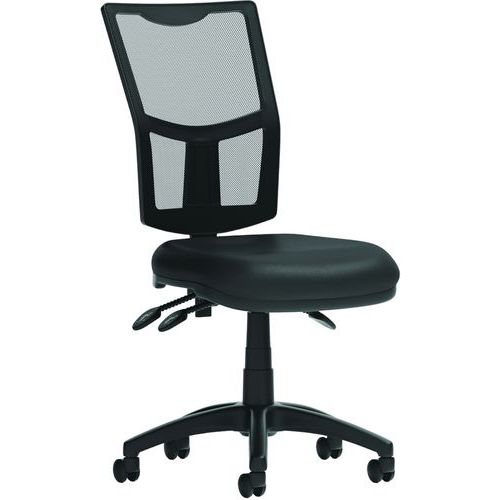 Black Ergonomic Mobile Home/Office Chair -Leather or Mesh -Eclipse+III