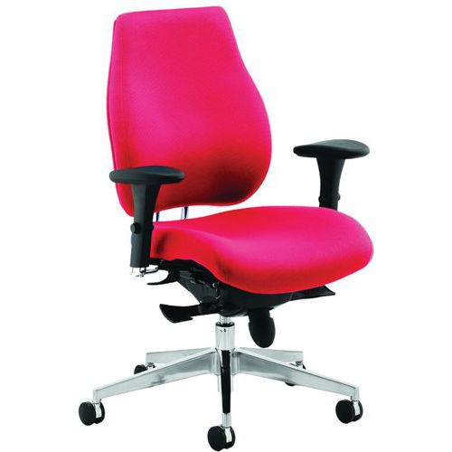 Ergonomic Fabric Office Chair With Arms - Mobile - Dynamic Chiro+