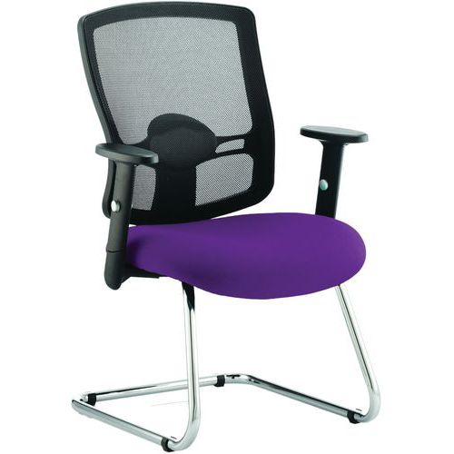 Reception/Office Chair - Ergonomic Cantilever - Fabric Seat - Portland