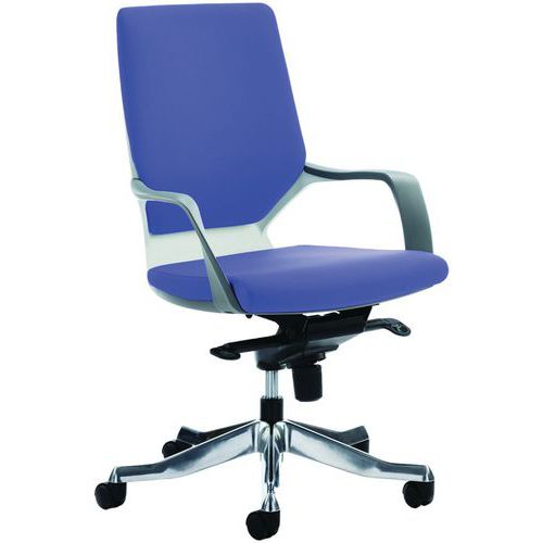 Fabric Executive Office Chair With Headrest & High Back -Mobile -Xenon