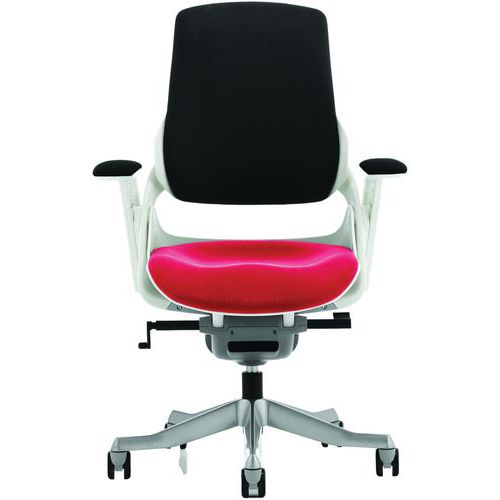 Fabric Executive Office Chair - Black Back - Mobile & Ergonomic - Zure