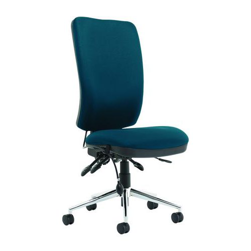 Ergonomic Office Operator Chair - Fabric - Mobile - High Backed -Chiro