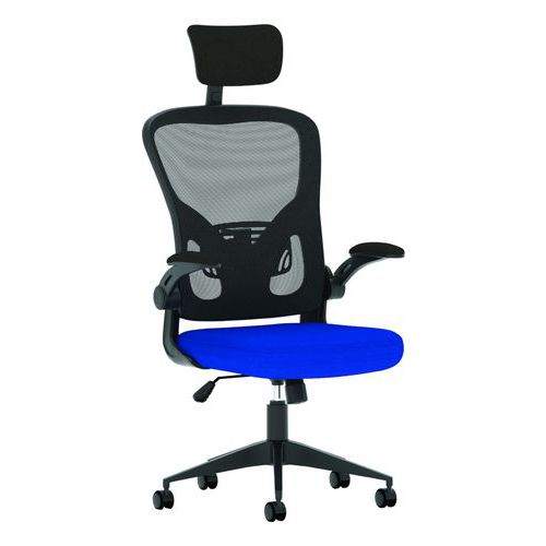 Executive Mesh Chair - Folding Arms - Mobile & Ergonomic - Dynamic Ace