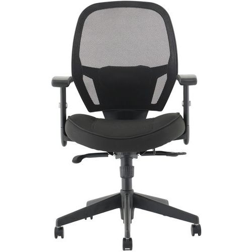 Black Mesh Task Operator Office Chair With Arms - Mobile - Denver Black Mesh Task Operator Office Chair With Arms - Mobile - Denver