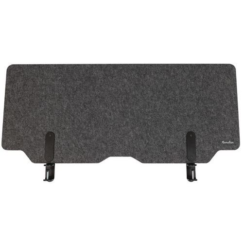 Dark grey desk divider with clamps kit - Manutan Expert