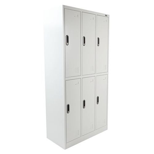 Multi-compartment locker with hanging rail - On base - 3 columns - Manutan Expert