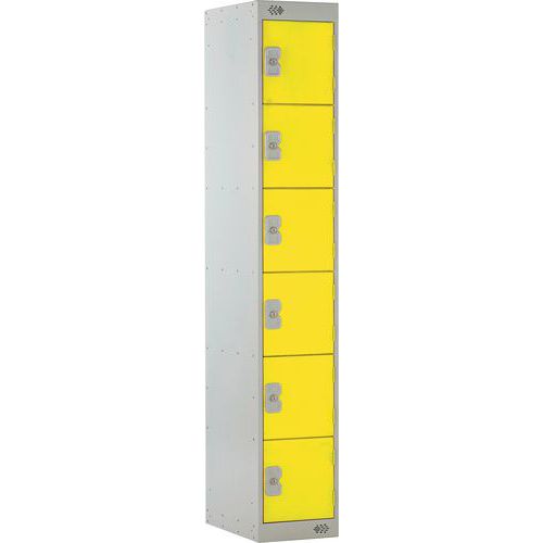 Metal Storage Lockers - 6 Cabinets - Nestable - Anti-Bacterial Coat