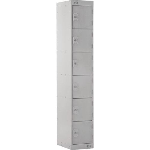 Metal Storage Lockers - 6 Cabinets - Nestable - Anti-Bacterial Coat