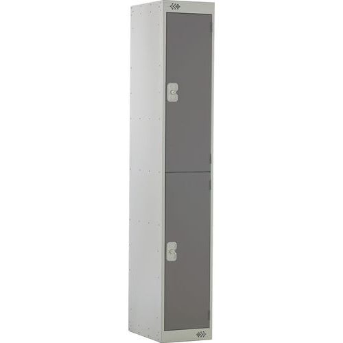 Metal Storage Lockers - 2 Doors & Coat Hooks -Nestable -Anti-Bacterial