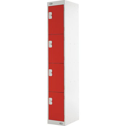 Metal Storage Lockers - 4 Cabinets - Nestable - Anti-Bacterial Coat