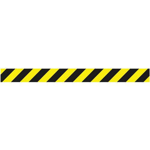 Striped social distancing adhesive tape without text