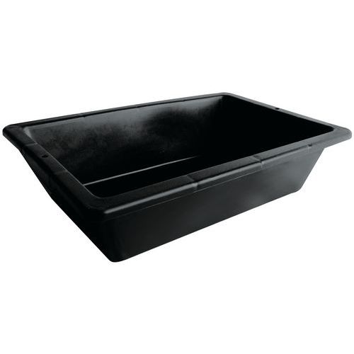 Black plastic tub, 12 l - Manutan