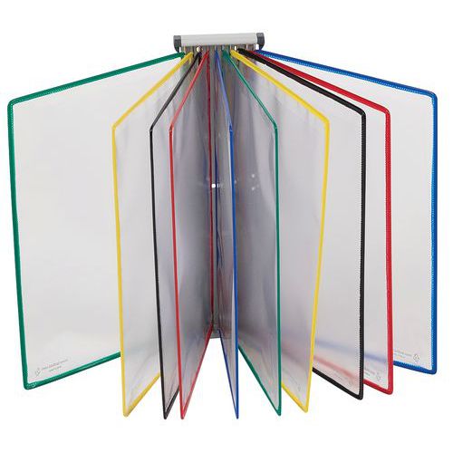 Flip file wall unit with 10 x A4 sized pockets - Tarifold