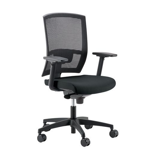 Mia office chair with adjustable armrests - Linea Fabbrica