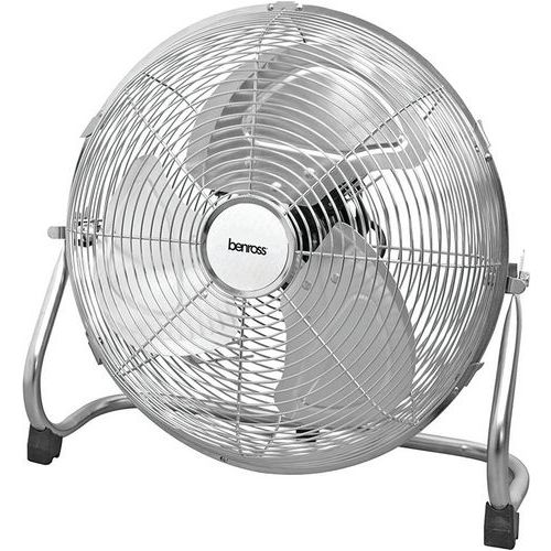Large Industrial Floor Standing Fan - Chrome/Copper - 18in -Benross Large Industrial Floor Standing Fan - Chrome/Copper - 18in -Benross