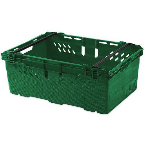 Five 15-54L Supermarket Bale Arm Food Crates - Stackable -Totebox UK
