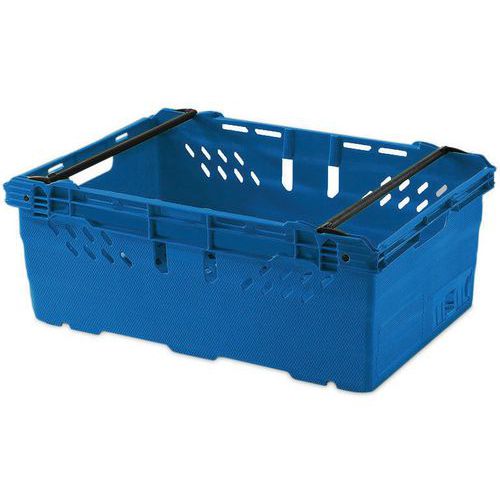 Five 15-54L Supermarket Bale Arm Food Crates - Stackable -Totebox UK