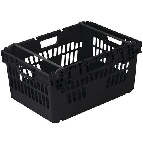 Five 15-54L Supermarket Bale Arm Food Crates - Stackable -Totebox UK