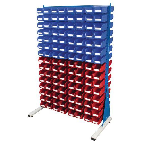 2-Sided Louvre Storage Panel With Picking Bins - Barton Spacemasters