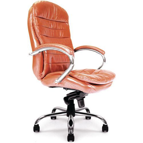 Leather Executive Office Swivel Chair - Ergonomic High Back - Santiago