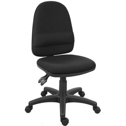 Home/Office Fabric Chair - Medium Back - Swivel Wheels - Ergo Twin UK