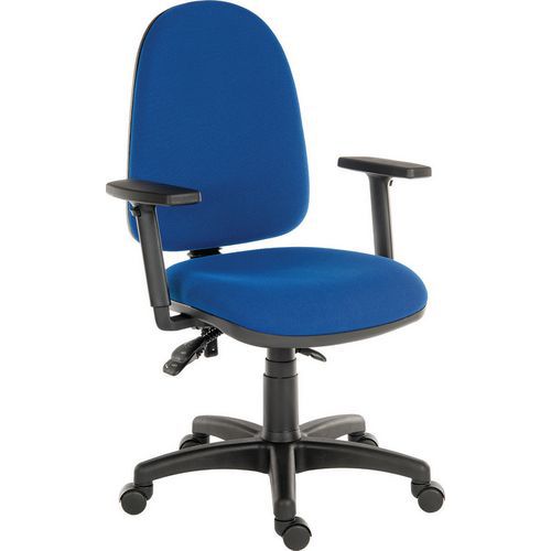 Home/Office Fabric Chair - Medium Back - Swivel Wheels - Ergo Trio UK