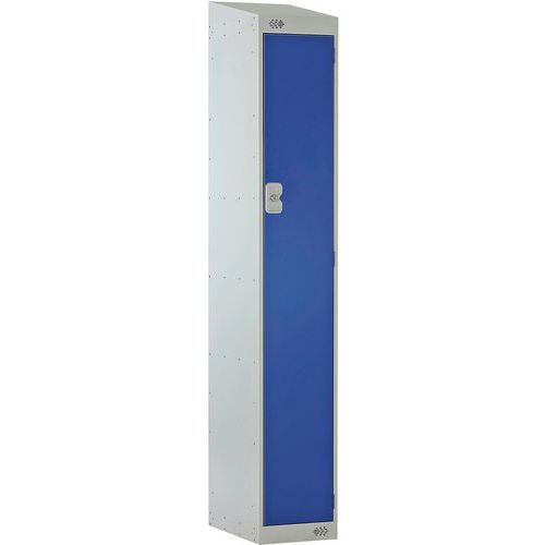 1 Door Metal Storage Locker - 1 Cabinet - Sloped Top - Nestable