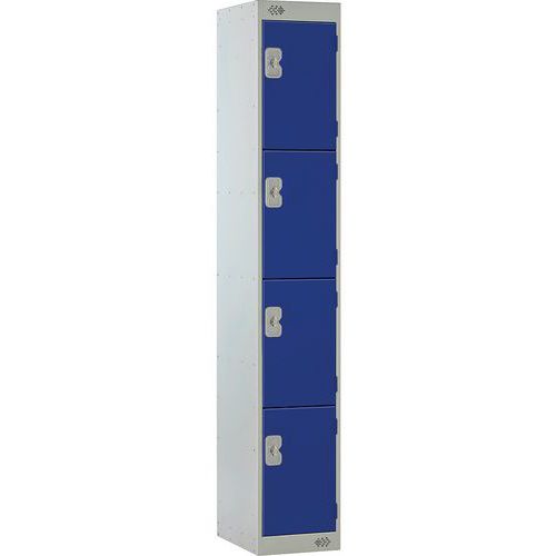 Metal Storage Lockers - 4 Cabinets - Nestable - Anti-Bacterial Coat