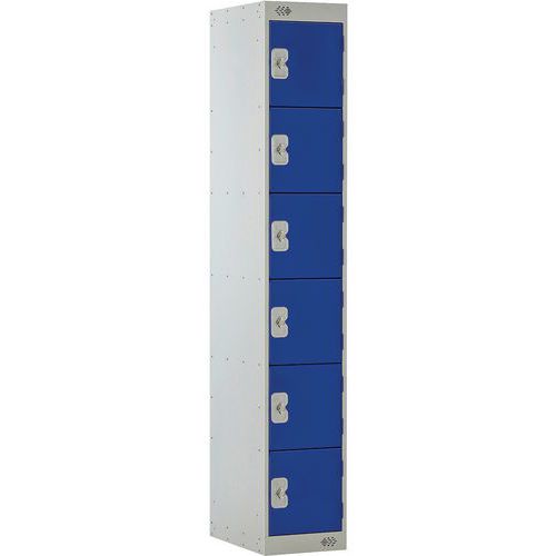 Metal Storage Lockers - 6 Cabinets - Nestable - Anti-Bacterial Coat