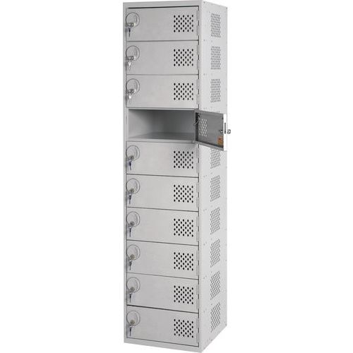 Laptop Charging Lockers With Multiple Compartments And Doors
