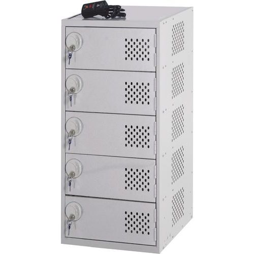 Laptop Charging Lockers With Multiple Compartments And Doors
