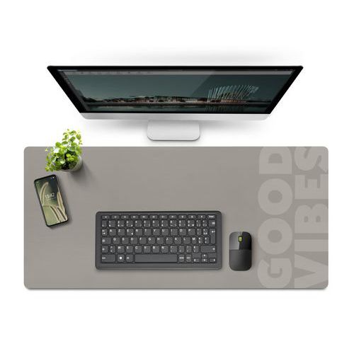 Good Vibes desk mat 900 - Sand - CEP