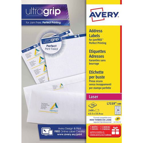 Ultragrip address label - Laser printing