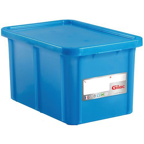 Stackable container with lid - Length 595 mm - 35 to 55 l - Gilac