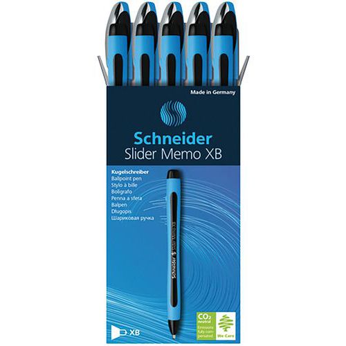 Memo XB ballpoint pen - Blue/black - Pack of 10 - Schneider