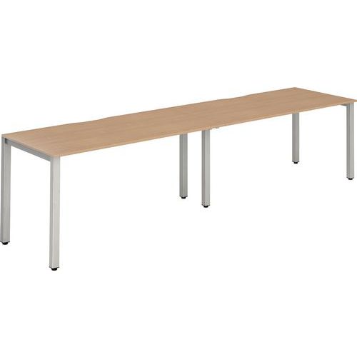 Silver Frame Office Bench Desk