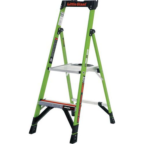 Extra Lightweight Platform Fibreglass Step Ladders From Little Giant